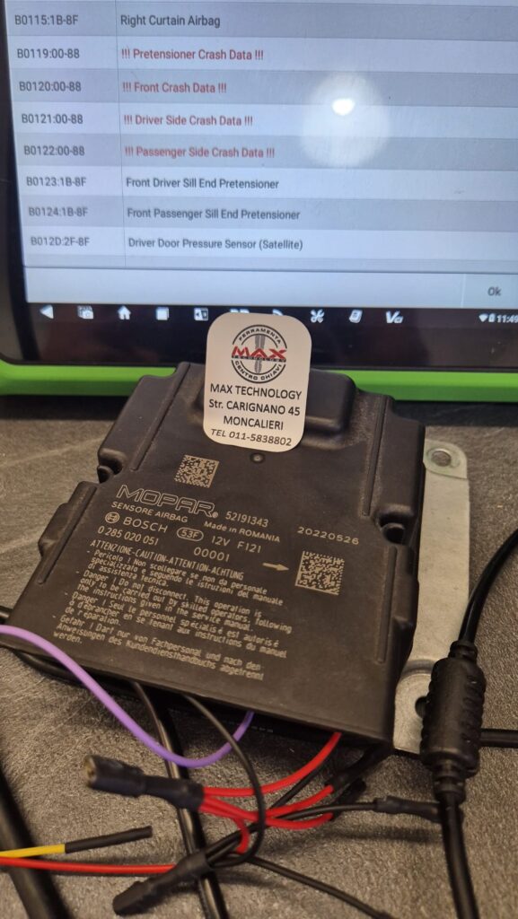Reset crash centralina airbag Fiat 500
