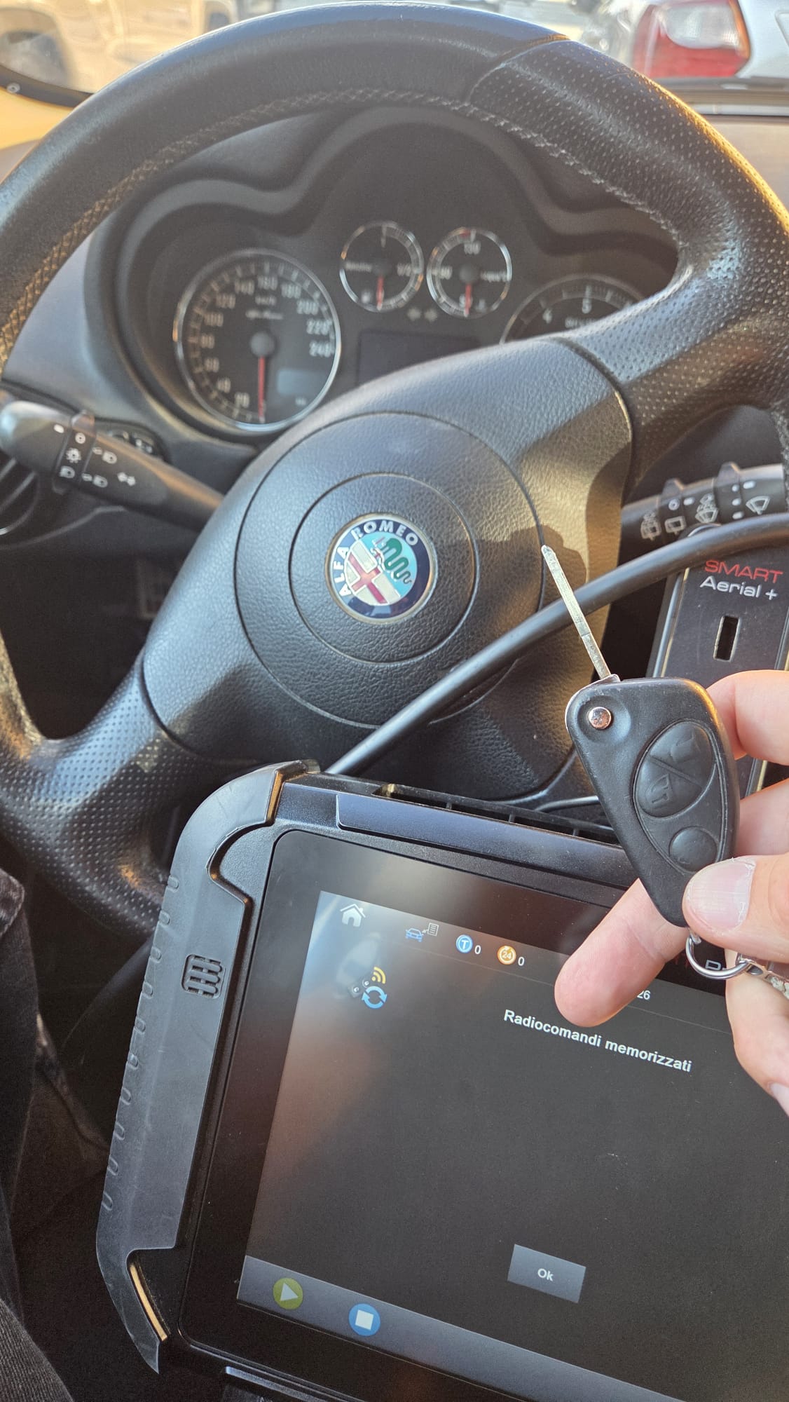 memorizzazione del telecomando dell’Alfa 147