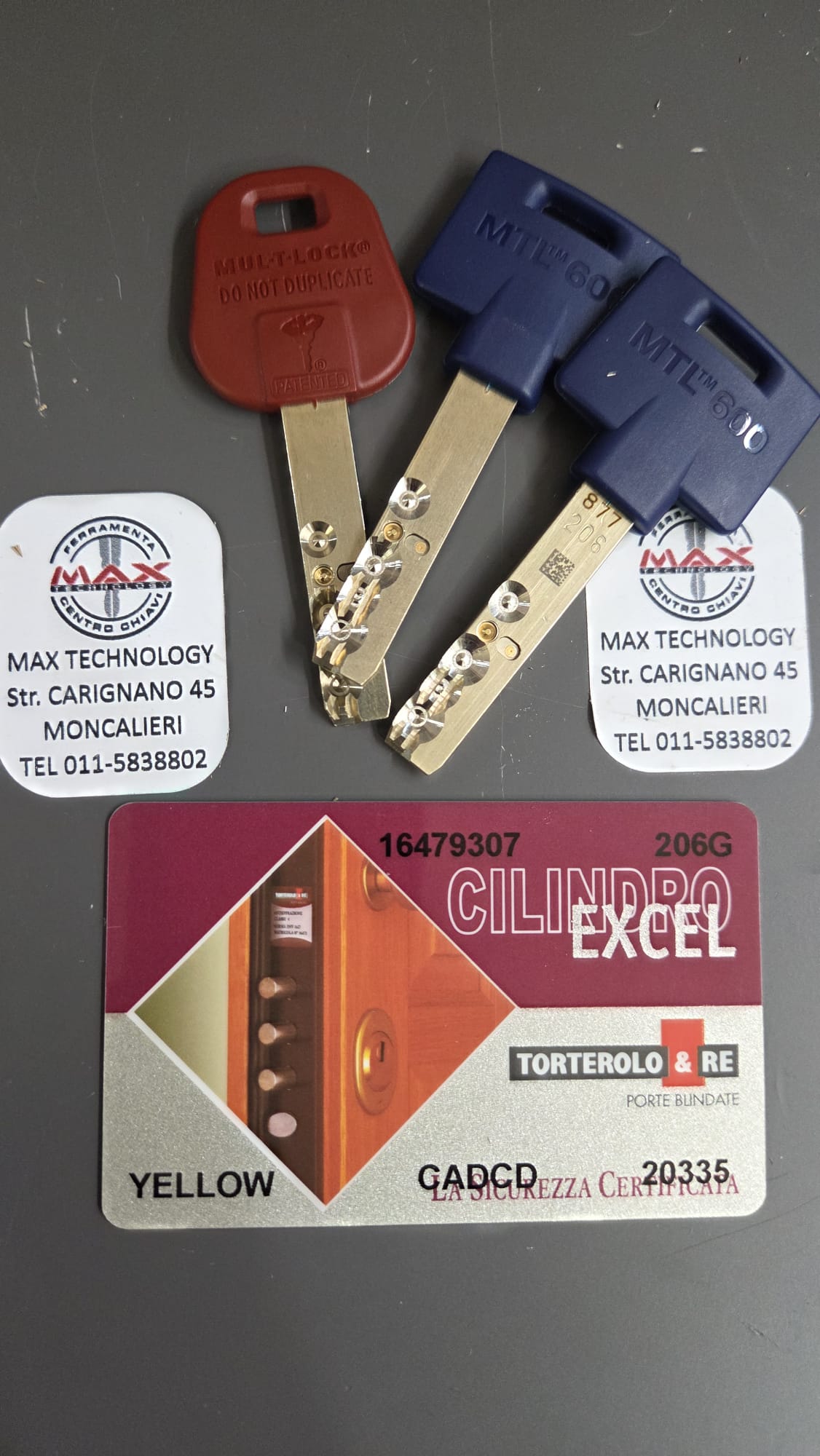 Copia chiavi Torterolo Excel Mul-T-Lock