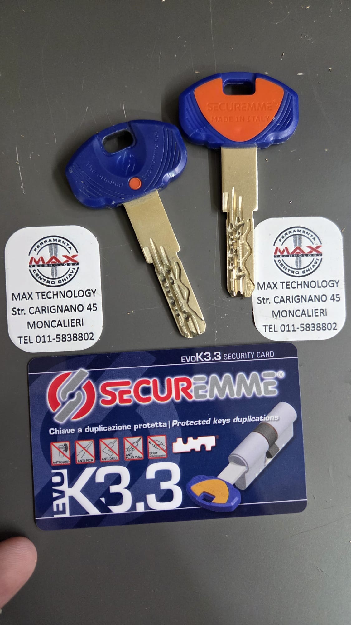 Duplicazione chiave Securemme Evo K3.3